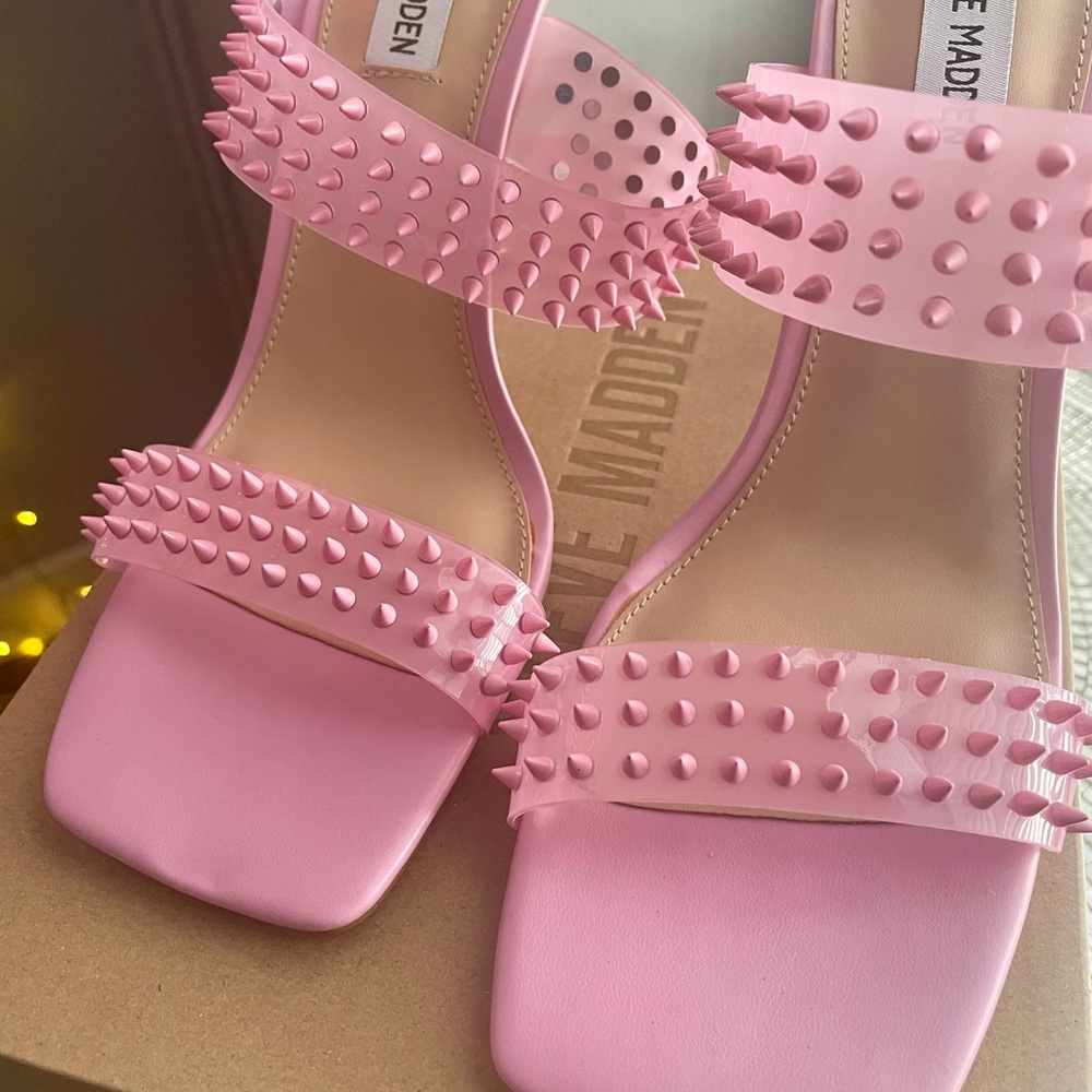 Steve Madden Lunna Pink Blush Spiked Heels